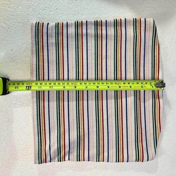 American Eagle Cropped Tube Top Women's Medium Striped Stretch Hippie Boho Rave - Picture 3 of 8